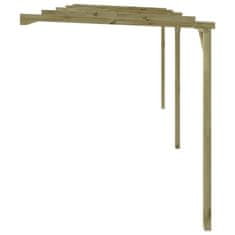 Vidaxl Pergola k stene domu 2x4x2,2 m, drevo