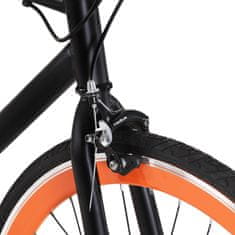 Vidaxl Bicykel s pevným prevodom čierno-oranžový 700c 59 cm