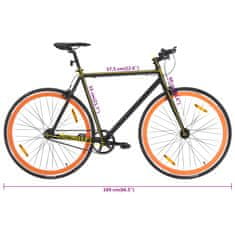 Vidaxl Bicykel s pevným prevodom čierno-oranžový 700c 55 cm