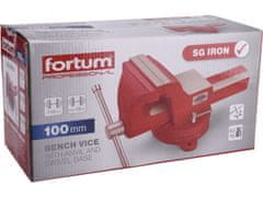 Fortum Zverák otočný s nákovačkou, 100mm, SG Iron