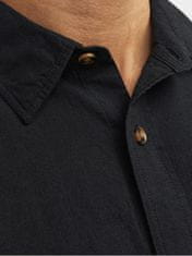 Jack&Jones Pánska košeľa JJESUMMER Comfort Fit 12248384 Black (Veľkosť S)