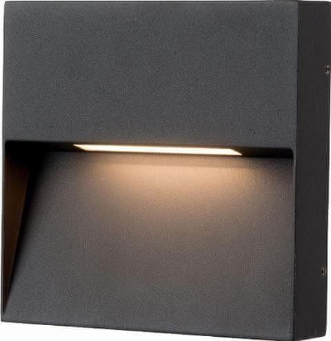 AZZARDO AZzardo AZ4367 vonkajšie nástenné svietidlo CASORIA S tmavá šedá