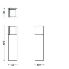 Philips Philips Arbour UltraEfficient vonkajšie stĺpikové LED svietidlo 3,8 W 800lm 3000K IP44 40cm, antracit