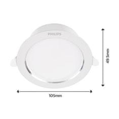 Philips Philips DIAMOND podhľadové LED svietidlo 3x3,5W 300lm 3000K IP20, strieborné