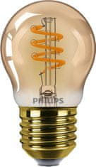 Philips Philips LED filament žiarovka E27 P45 3W (25W) 250lm 2200K stmievateľná, jantárová