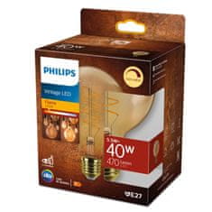 Philips Philips LED filament žiarovka E27 G95 5,5W (40W) 470lm 2200K stmievateľná, jantárová