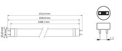 Philips Philips LED trubica Philips MASTER LEDtube Value 1500mm HO 865 T8 20,5 W 3100lm 6500K