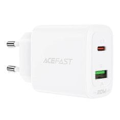 AceFast Sieťová nabíjačka Acefast A25, USB + USB-C, PD 20 W (biela)