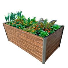 Garden King Vyvýšený záhon AGRO BED 200 x 77 x 100 cm, 3D design drevo, kov BZV24