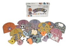 Adam toys Náučné drevené puzzle - počítanie