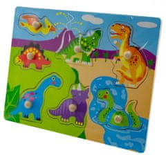 Tulimi Drevené zábavné puzzle vkladacie - Dinosaury