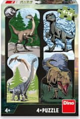 DINO Puzzle Jurský svet 4x54 dielikov