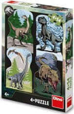 DINO Puzzle Jurský svet 4x54 dielikov