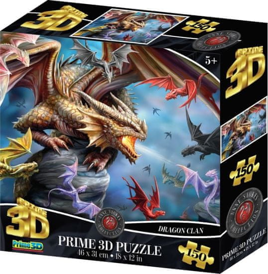 Prime 3D Puzzle Dračí klan 3D 150 dielikov