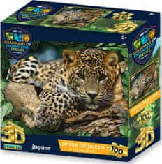 Prime 3D Puzzle Animal planét: Ohrozené druhy - Jaguár 3D 100 dielikov
