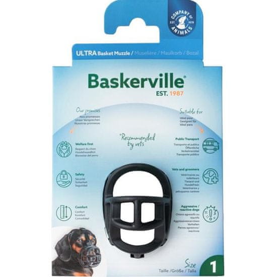 Baskerville Náhubok plast čierny Company of Animals veľ. 1