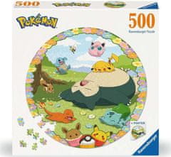 Ravensburger Okrúhle puzzle Roztomilí Pokémoni 500 dielikov