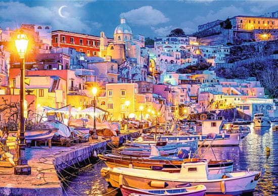 Trefl Puzzle Ostrov Procida v noci, Taliansko 1000 dielikov