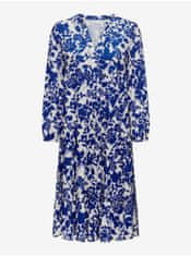 ONLY Modré dámske vzorované midi šaty ONLY Milana XS