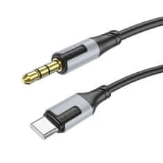 Borofone Kábel BL19 Creator jack 3,5 mm na USB-C čierny