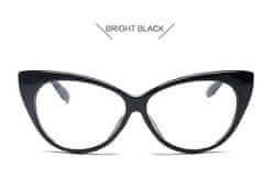 Camerazar Štýlové okuliare s mačacími očami, čierne, akryl, 134 mm