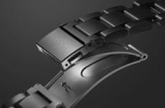 UNIQ OSTA Stainless Steel Strap - Náramok z nehrdzavejúcej ocele pre Apple Watch 49/45/44/42 mm, čierny