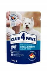 Club4Paws Premium Mokré krmivo pre psy malých plemien - Jahňacie v omáčke 24x100g