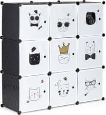 ModernHome Detská modulárna skrinka Mačky