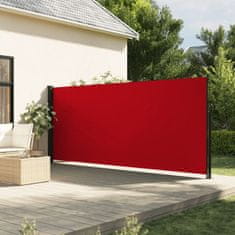 Petromila vidaXL Zaťahovacia bočná markíza, červená 180x600 cm