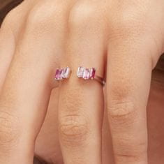 Brosway Blyštivý otvorený prsteň Fancy Vibrant Pink FVP12 (Obvod 58 mm)