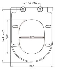 GLACERA GLACERA EASYSLIM44 WC sedátko soft close Slim - Glacera