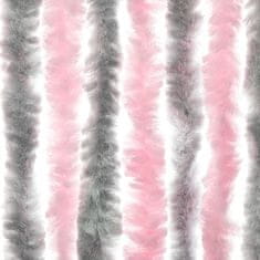 Petromila vidaXL Záves proti hmyzu, strieborno sivo ružový 100x220 cm, ženilka