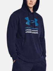 Under Armour Mikina UA Rival Terry Graphic Hood-BLU S