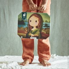 Janod Umelecké puzzle pre deti v kufríku Leonardo da Vinci 100 ks