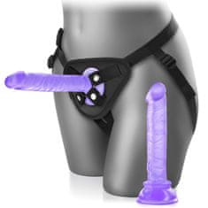 XSARA Strap-on anální vaginální gelové dildo 13cm umělý penis pro páry - 76660587