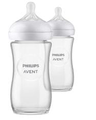 Philips Avent Láhev Natural Response skleněná 240 ml, 1m+, 2 ks