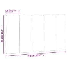 Vidaxl Vankúš na čelo postele modrý 90 cm zamat