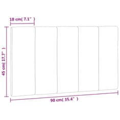 Vidaxl Vankúš na čelo postele tmavozelený 90 cm zamat