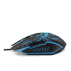 Esperanza Káblová myš pre hráčov 6D optické USB MX203 Škorpión modré