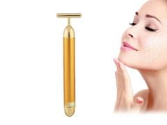 Sobex Vibračný masážny prístroj na tvár Gold Bar
