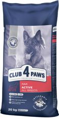 Club4Paws Premium suché krmivo pre aktívne psy všetkých plemien Active 20 kg