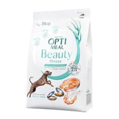 OptiMeal Beauty FITNESS GRAIN FREE kompletné suché krmivo bez obilnín pre dospelé psy všetkých plemien - Zdravá hmotnosť a kĺby 1,5 kg