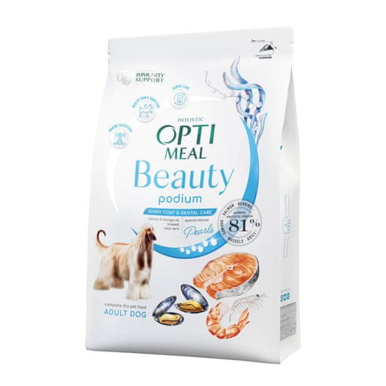 OptiMeal Beauty PODIUM suché krmivo pre psy všetkých plemien 1,5kg