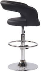 BHM Germany Barová stolička Jaen, syntetická koža, čierna