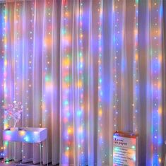 Netscroll Svetelný záves s 300 farebnými LED svetlami, ColorfulCurtain