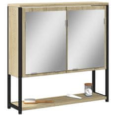 Petromila vidaXL Kúpeľňová skrinka so zrkadlom sonoma 60x16x60cm kompozit. drevo