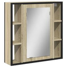 Petromila vidaXL Kúpeľňová skrinka so zrkadlom sonoma 60x16x60cm kompozit. drevo