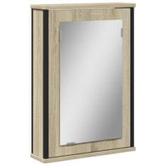 Petromila vidaXL Kúpeľňová skrinka so zrkadlom sonoma 42x12x60cm kompozit. drevo