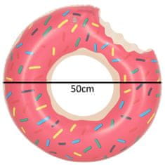 WOWO Detský nafukovací kruh na plávanie Donut, ružový, 50 cm, pre deti 3-6 rokov, max 20 kg