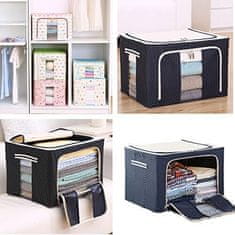 HOME & MARKER® Textilný úložný box organizér na oblečenie a posteľnú bielizeň s objemom 66 litrov (sada 6 ks) | STACKBOX 6X